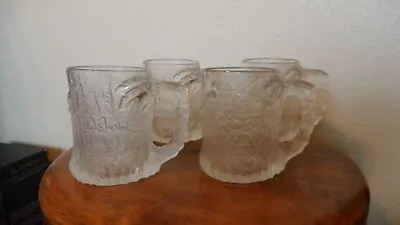 Set Of 4 Vintage TreeMendous Glass Mugs From McDonalds The Flintstones France • $20