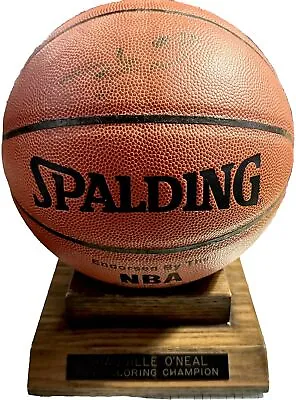 Shaquille O’Neal Autographed Spalding NBA Basketball W/ Ball Display JSA Auth • $125