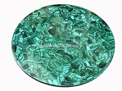 12 X12  Round Malachite Marble Coffee Table Top Handmade Decor Christmas Gifts • $396.32