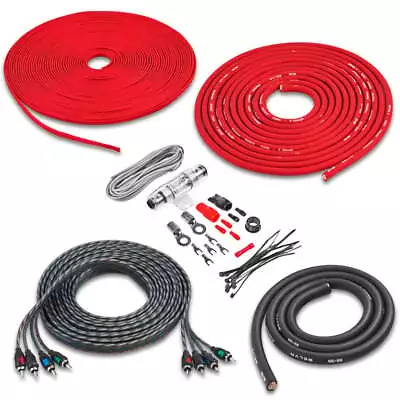 Belva BAK44 4 Gauge Amplifier Wiring Kit With 4-Channel RCA Interconnects Cable • $46.99