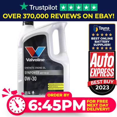 Valvoline SYNPOWER 0W-30 C2 Synthetic Engine Oil 5L - 901313 • £54.49