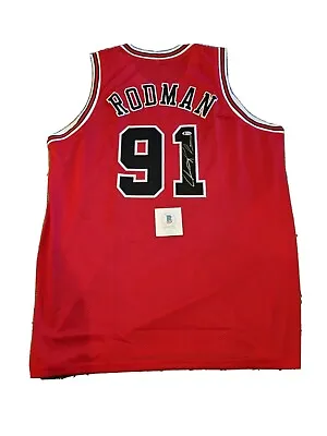 $235 • Buy Dennis Rodman Signed Chicago Red Basketball Jersey (Beckett) 