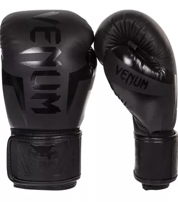 Venum Elite Boxing Premium Quality Gloves Black 16 Oz New • $45