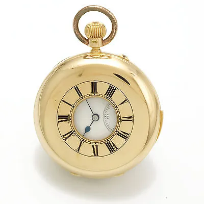 £8167.05 • Buy Antique Dent Minute Repeater Pocket Watch 28 Jewels 18K Gold Demi-Hunter Enamel