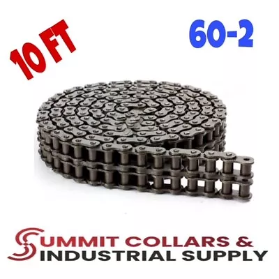 #60-2 Double Strand Duplex Roller Chain 10 Feet With 1 Connecting Link • $72