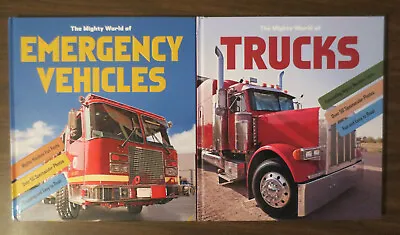The Mighty World Of TRUCKS & EMERGENCY VEHICLES Weldon Owen Lot Of 2 Hardcover • $9.99