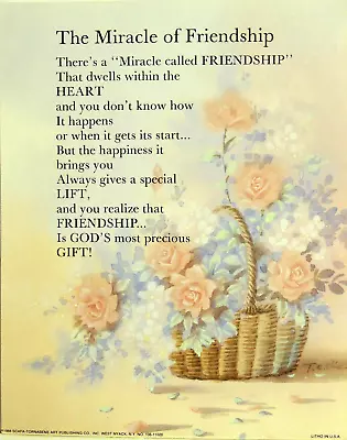 Verse Poem Picture Friendship Verse T.c. Chiu Art Print 8x10 • $9.95