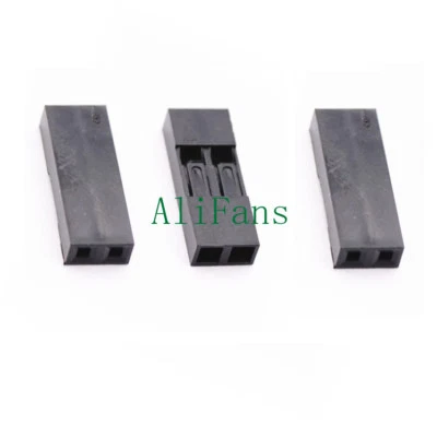 $1.10 • Buy 100Pcs 2.54mm 2P Pitch Dupont Jumper Wire Cable Housing Female Pin Connector AF