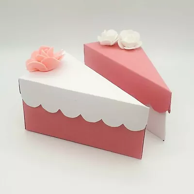 12 Individual Cake Slice Boxes - Hand Made Bespoke Gift (wedding Baby Shower) • £25