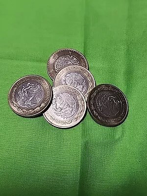 10 Pesos Coin Lot Of 5 Coins Almost Uncirculated Monedas De 10 Pesos 2 • $17.76