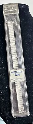 Speidel Twist-O-Flex Metal Watch Band Brushed Silver Tone Women's Vtg NOS • $14.95