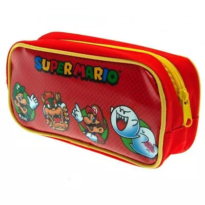 Nintendo Super Mario Pencil Case (Core Character Circles Design) Zip Up Rectangl • $10.64