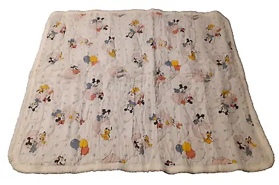 VINTAGE 1984 Disney Dundee Crib Blanket/Pad NEW OLD STOCK Mickey Minnie Mouse • $19.99