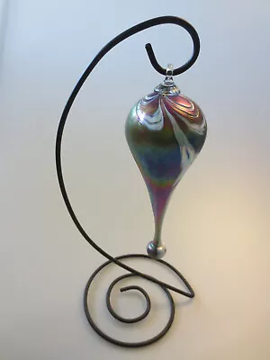 Wonderful Glass Eye Studio Tear Drop Glass Ornament With Stand • $40