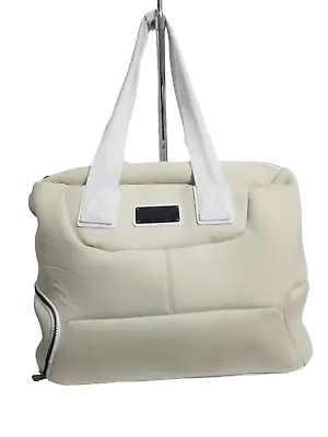 Adidas By Stella McCartney Neoprene Tennis Bag Cream And White Zip Top Large • $55