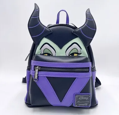 Disney Loungefly Maleficent Exclusives Mini Backpack Villains Shoulder Bags • $54.99