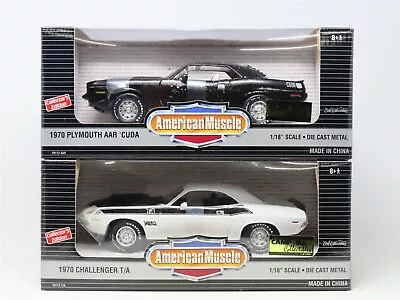 1:18 ERTL American Muscle 29112 AAR Cuda & Challenger T/A Dealer Set • $149.95