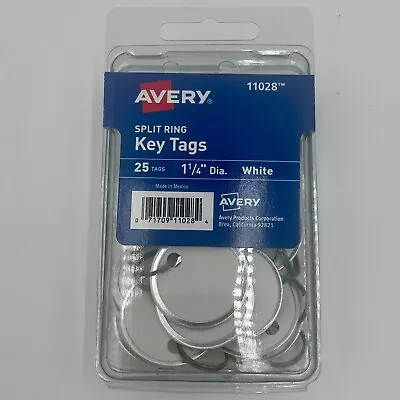 Avery Metal Rim Key Tags 5-Pack 1-1/4 Diameter 25 Per Package #11028 • $23