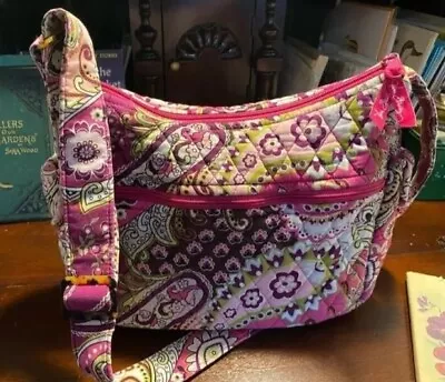 Vera Bradley On The Go Crossbody Bag In Very Berry Paisley (Retired) • $13.99