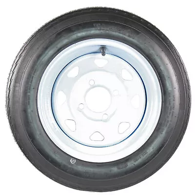 Trailer Tire On Rim 4.80-12 480-12 4.80 X 12 12 In. LRB 4 Lug Wheel White Spoke • $67.97