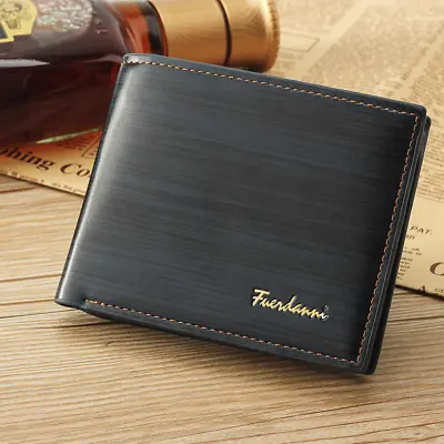 Men's Bifold Leather Credit ID Card Holder Wallet Billfold Purse Clutch Billfold • $8.89