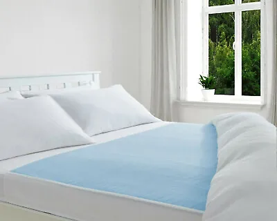 Absorbent Washable Incontinence Bed Sheet/Pad/Mattress Protection Blue  • £17.75