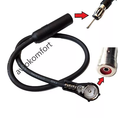 Auto Car Radio Stereo Aerial Antenna Adapter DIN To ISO Female To Male Connector • £3.30