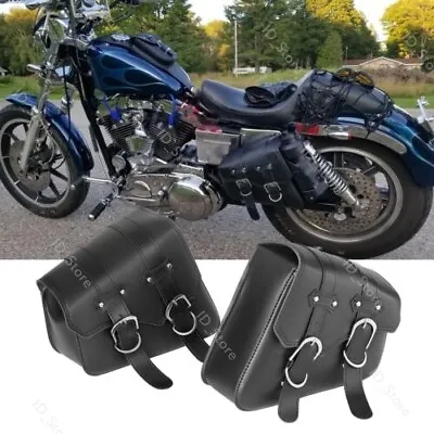 $65.42 • Buy Motorcycle PU Side Saddle Bags For Yamaha V-Star XVS 1100 1300 650 950 Custom
