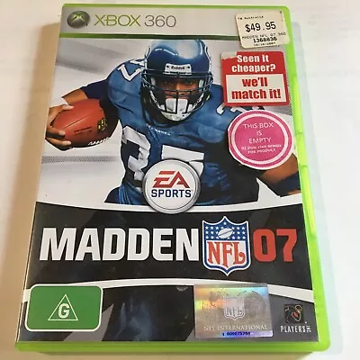 Madden NFL 07 Xbox 360 Football Sports Microsoft FREE POST • $8.99