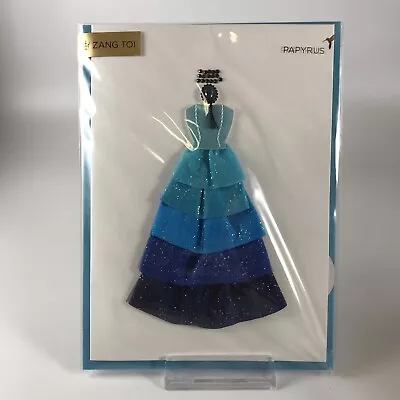 Turquoise Blue Dress Papyrus By Zang Toi Collection Greeting Card • $11.69