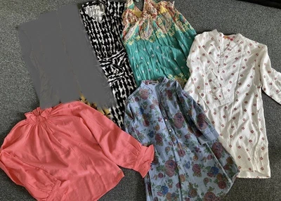 $40 • Buy New & Used Bulk 5pcs David Lawrence Dress Women Shirts Clothing Japanese Indian