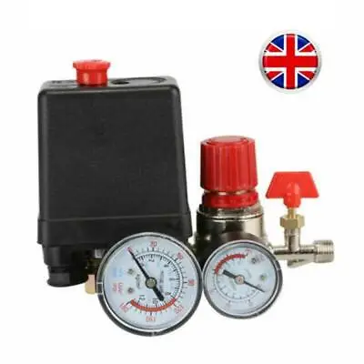 £12.49 • Buy Air Compressor Pressure Switch Control Relief Cut Off Regulators 174 PSI 240V UK