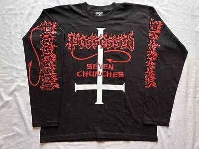 POSSESSED - Seven Churches Longsleeve Shirt (L) Death Metal Gorguts Bolt Thrower • $44.90