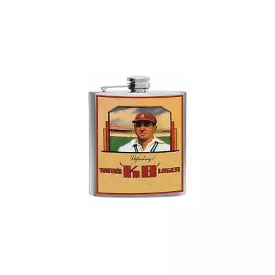 Tooths KB Lager Hip Flask 6oz Barware Vintage Cricket Pub Art • $19.50