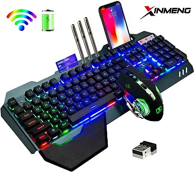 Wireless Gaming Keyboard & Mouse & Mouse Pad Rechargeable For Laptop Computer PC • $77.99