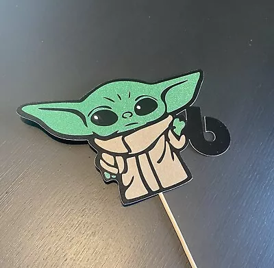 Baby Yoda Mandalorian Star Wars Cake Topper Any Age • £4.99