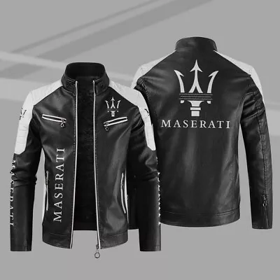 Maserati Motorcycles Racing Motor Bike Faux/PU Leather Jacket • $80
