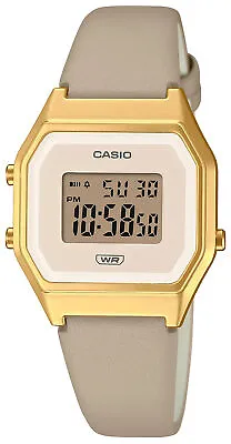 Casio Taupe Womens Digital Watch Casio Collection Vintage LA680WEGL-5EF • $50