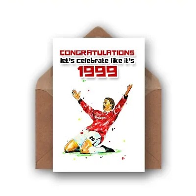 Manchester United Congratulations Card | Man Utd Congratulations Card • £3.95