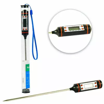 £3.79 • Buy Food Thermometer Digital Temperature Probe Cooking Bbq Bath Shower Milk Wax