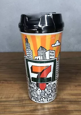 7-11 City Flip Top Tumbler Mug 16oz - Whirley Warren BPA Free 7-Eleven TRAVEL • $20