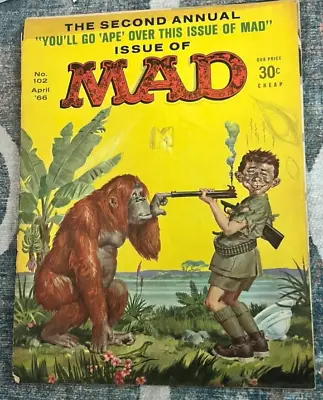 MAD Magazine #102 April 1966 2nd Annual  You'll Go Ape Over This Issue Of MAD  • $5