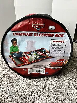 Disney Pixar Cars Lightning McQueen Kids Camping Sleeping Bag 28” X 56” NWOT • $40