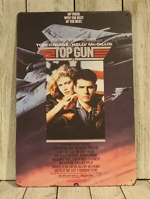 Top Gun Movie Poster Tin Metal Sign Vintage Style Tom Cruise 1980's Film • $10.97