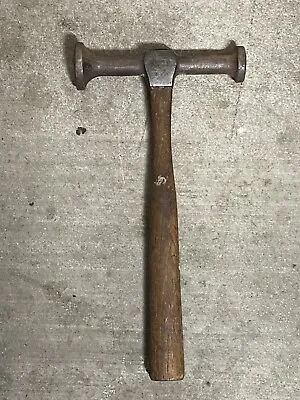 Vintage Stanley Round Ended Auto Body Hammer Double Flat Round • $35