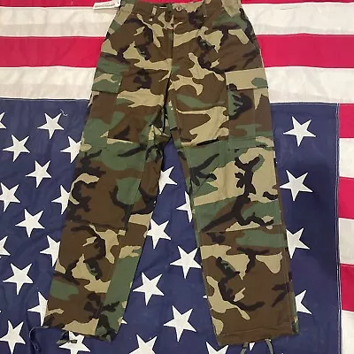 Original BDU Trouser Army Woodland Camo Ripstop Camouflage Light Combat Pant • $39.99