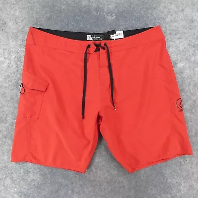 Volcom Board Shorts Swim Trunks Mens 42 Red W Logo • $16.89