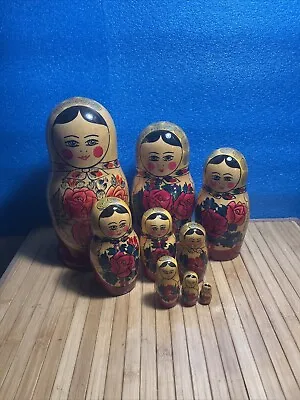 Russian Nesting/ Stacking Wooden Matryoshka Dolls 9 Pieces • $100