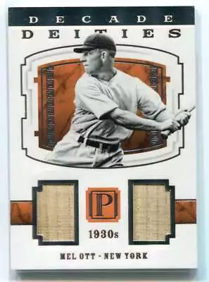 2016 Panini Pantheon Decade Deities Materials 7 Mel Ott Dual Bat 4/10 • $60