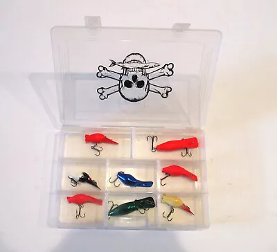 Lot Of 8 Eddie Pope By Luhr Jensen Hot Shot Fishing Lures In Plastic Box • $19.95